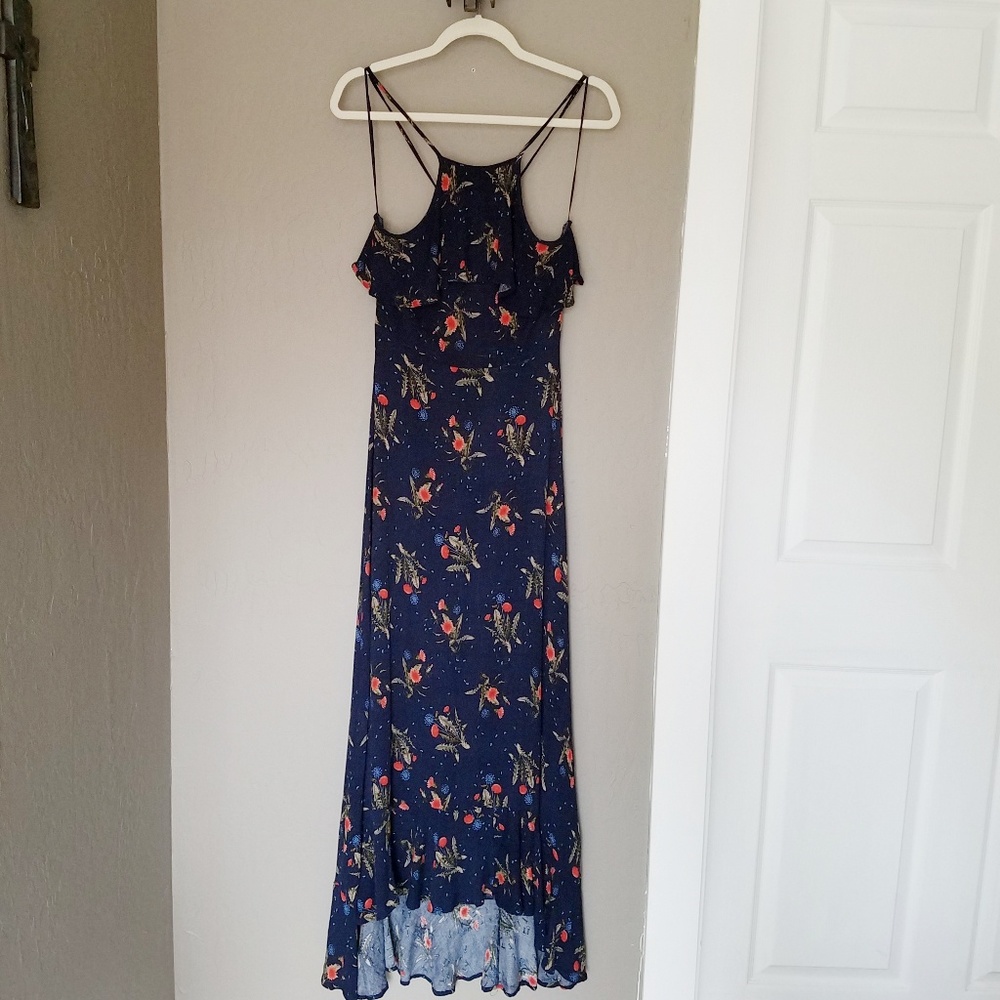 Lulu's Petal Wishes Floral Maxi Dress Dandelion